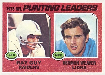 1976 Topps Punting Leaders #206 Football Card