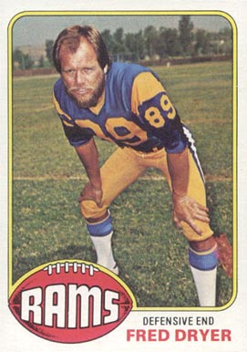 1976 Topps Fred Dryer #252 Football Card