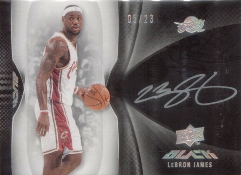 2008 Upper Deck Black Autographs LeBron James #LJ Basketball Card