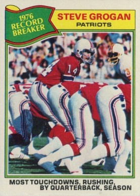 1977 Topps Steve Grogan #451 Football Card