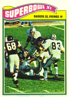 1977 Topps Super Bowl XI #528 Football Card