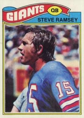 1977 Topps Steve Ramsey #473 Football Card