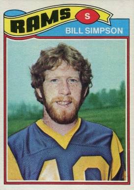 1977 Topps Bill Simpson #406 Football Card