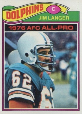 1977 Topps Jim Langer #390 Football Card