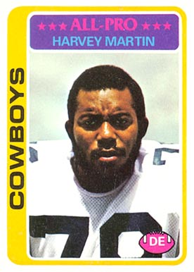 1978 Topps Harvey Martin #110 Football Card