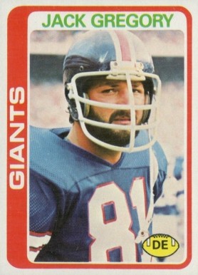 1978 Topps Jack Gregory #159 Football Card