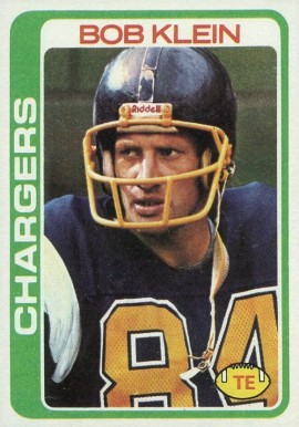 1978 Topps Bob Klein #187 Football Card