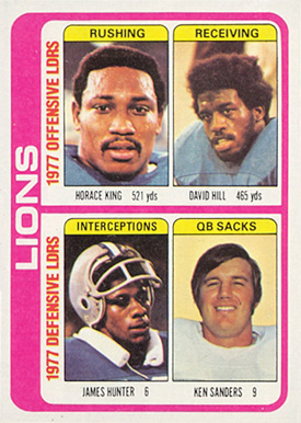 1978 Topps Lions Team Leaders #509 Football Card
