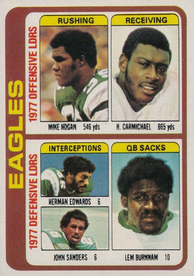 1978 Topps Eagles Team Leaders #521 Football Card