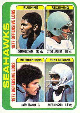 1978 Topps Seahawks Team Leaders #526 Football Card