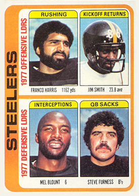 1978 Topps Steelers Team Leaders #522 Football Card
