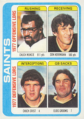 1978 Topps Saints Team Leaders #517 Football Card