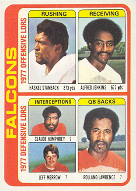 VG/EX Falcons 1975 Topps # 245 Claude Humphrey Atlanta Falcons Football Card Deans Cards 4