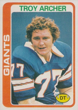1978 Topps Troy Archer #492 Football Card