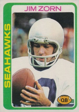 1978 Topps Jim Zorn #383 Football Card