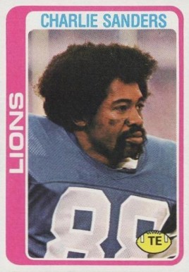 1978 Topps Charlie Sanders #344 Football Card