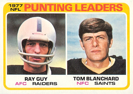 1978 Topps Punting Leaders #336 Football Card