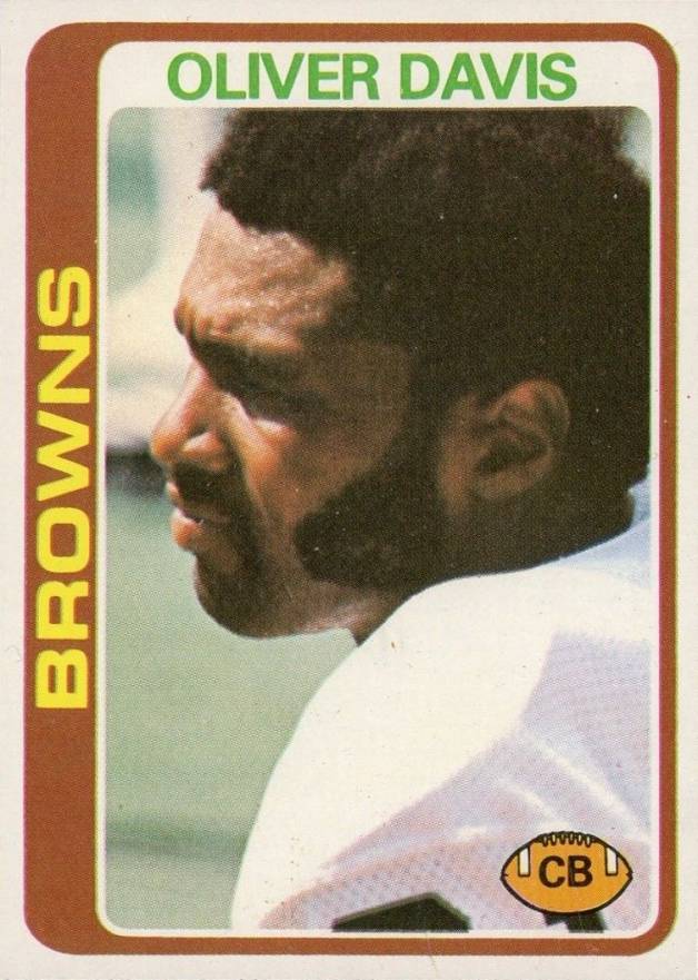 1978 Topps Oliver Davis #288 Football Card