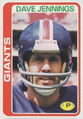 1978 Topps Dave Jennings #248 Football Card