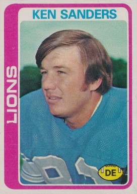 1978 Topps Ken Sanders #222 Football Card