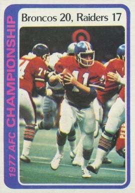 1978 Topps AFC Champions #167 Football Card