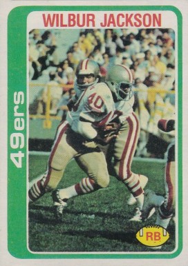 1978 Topps Wilbur Jackson #38 Football Card