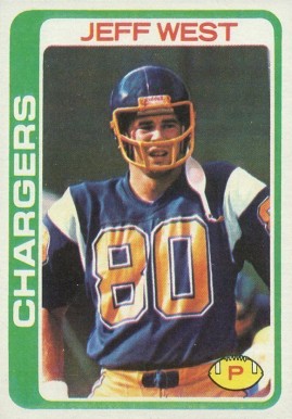 1978 Topps Jeff West #88 Football Card