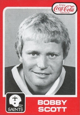 1979 Saints Coke Bobby Scott #3 Football Card