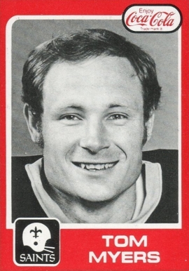 1979 Saints Coke Tom Myers #12 Football Card