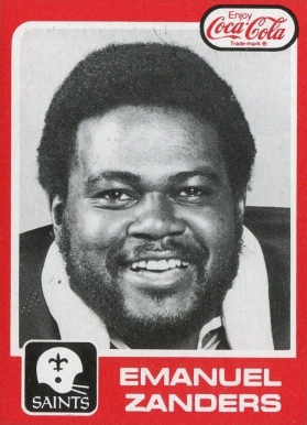 1979 Saints Coke Emanuel Zanders #38 Football Card