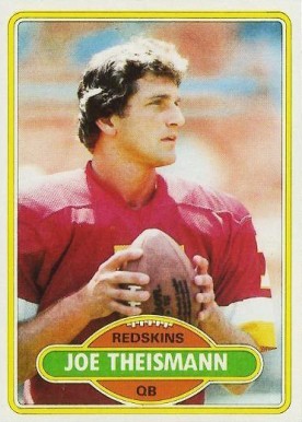 1980 Topps Joe Theismann #475 Football Card