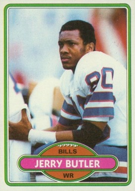 1980 Topps Jerry Butler #36 Football Card