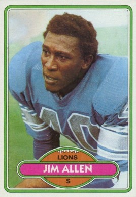 1980 Topps Jim Allen #409 Football Card