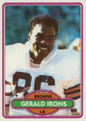1980 Topps Gerald Irons #438 Football Card