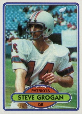 1980 Topps Steve Grogan #435 Football Card