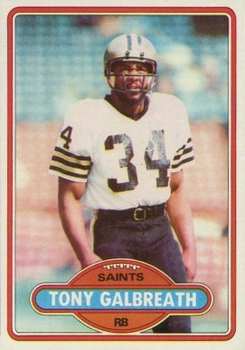 1980 Topps Tony Galbreath #426 Football Card