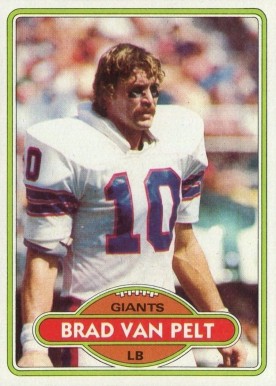 1980 Topps Brad Van Pelt #395 Football Card