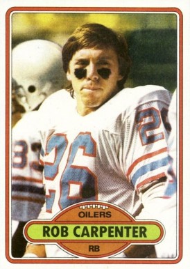 1980 Topps Rob Carpenter #378 Football Card