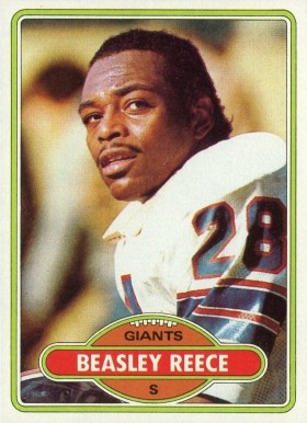 1980 Topps Beasley Reece #374 Football Card