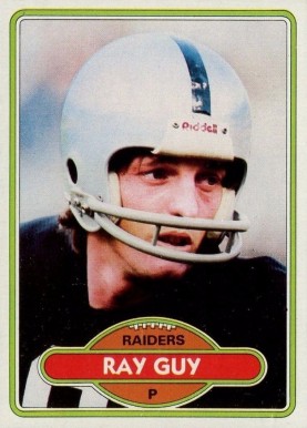 1980 Topps Ray Guy #310 Football Card