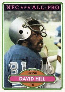 1980 Topps David Hill #295 Football Card