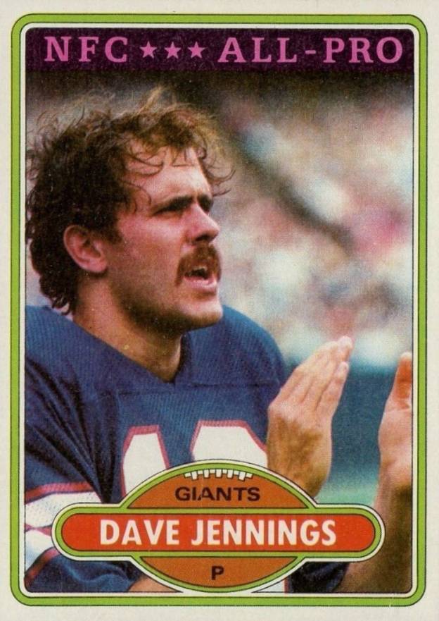 1980 Topps Dave Jennings #290 Football Card