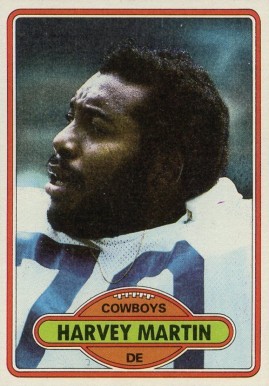 1980 Topps Harvey Martin #270 Football Card