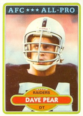 1980 Topps Dave Pear #255 Football Card
