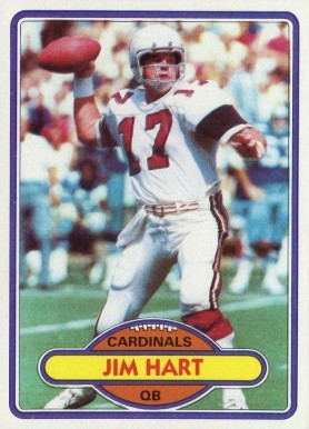 1980 Topps Jim Hart #253 Football Card