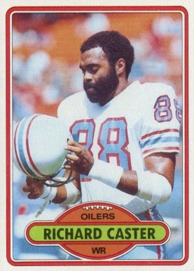 1980 Topps Richard Caster #198 Football Card