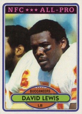 1980 Topps David Lewis #180 Football Card