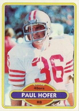 1980 Topps Paul Hofer #178 Football Card