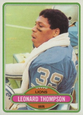 1980 Topps Leonard Thompson #172 Football Card