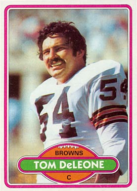 1980 Topps Tom DeLeone #129 Football Card